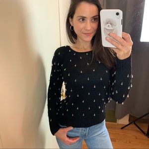 🚨SOLD Vintage Liz Claiborne Beaded Silk Blend Sweater XS - S